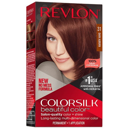 REVLON COLORSILK 31 DARK AUBURN AMMONIA FREE