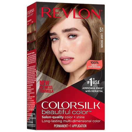 Revlon Colorsilk Beautiful Color Permanent Hair Color #51 Light Brown