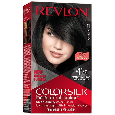 Revlon Colorsilk Beautiful Color Permanent Hair Color #11 Soft Black