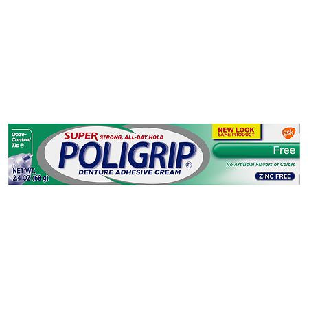 SUPER POLIGRIP FREE ADHES 2.4 oz