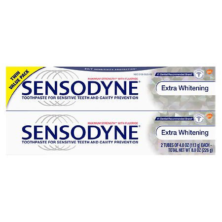 SENSSODYNE EXTRA WHITENING  TWIN PACK