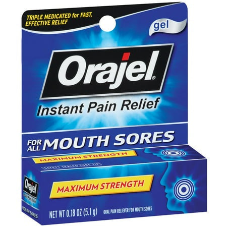 ORAGEL 3X MOUTH SORES MEDICATED GEL 0.18 OZ