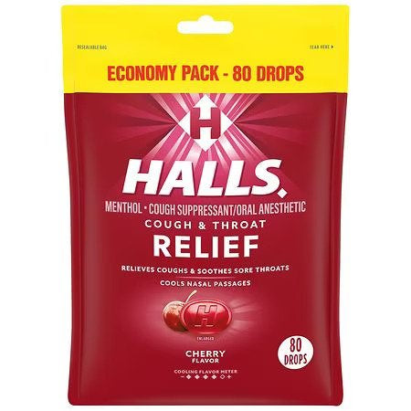 HALLS RELIEF CHERRY FLAVOR ECONOM PACK 80 DROPS