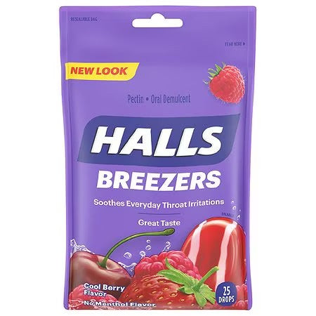 HALLS BREEZERS Cool Berry 25 Drops