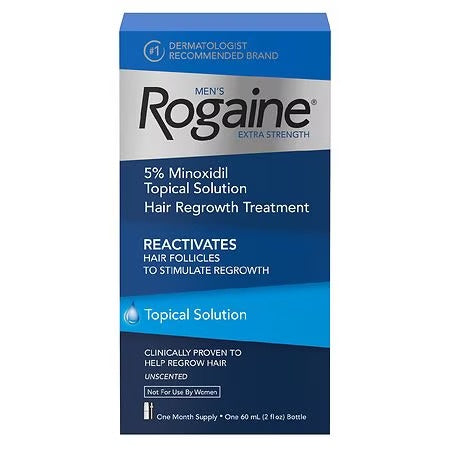 Rogaine Men's Extra Strength 5% Minoxidil Solution Unspecified, 1 Month Supply  2  oz