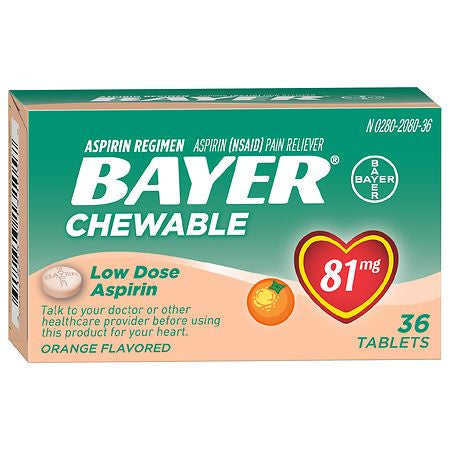 BAYER CHEW TABS ORNG LO-D 36tabs