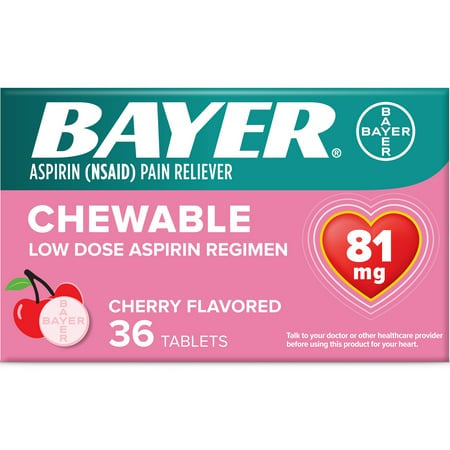 BAYER CHEWABLR CHERRY FLAV 81mg 36TABLET