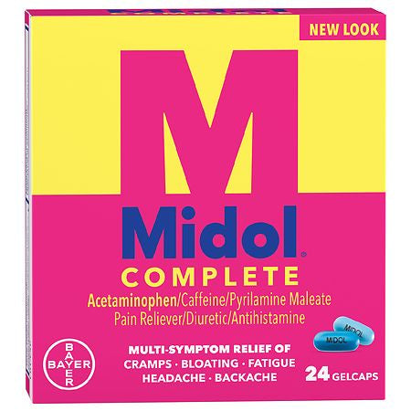 MIDOL COMPLETE   24 GELCAPS BOX