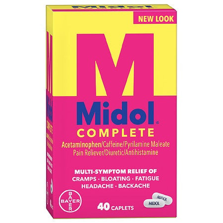 Midol Complete  40 Caplets  Box