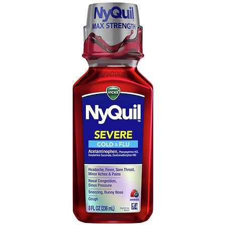 NYQUIL SEVERE COLD&FLU BERRY FLAVOR 8oz