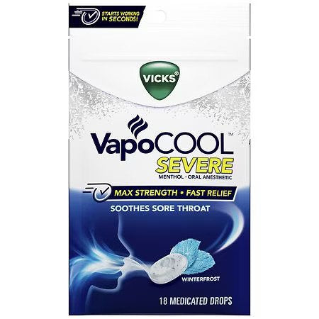 VICKS VAPOCOOL DROP SEVRE 18CT