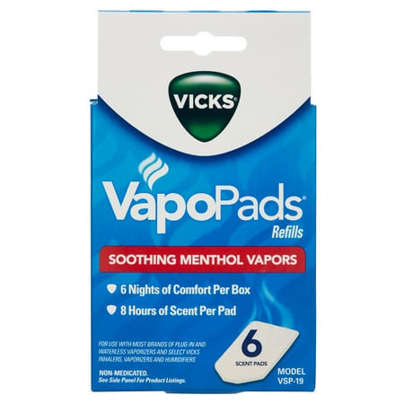 VICKS WATERLESS VAPORZR S -6 PADS