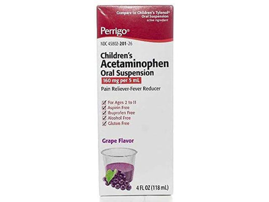 PERRIGO CHILDRENS ACETAMNOPHEN  GRAPE 4 OZ.