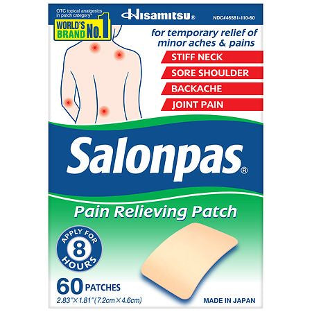 SALONPAS PAIN RELIEVING PATCH 60 CT