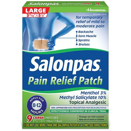 SALONPAS PAIN RELIEF PATCH LARGE