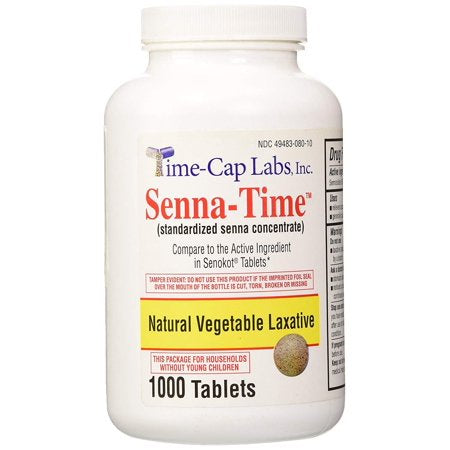 LAXATIVE SENNOSIDE 8.6 MG TABLET- 1000CT