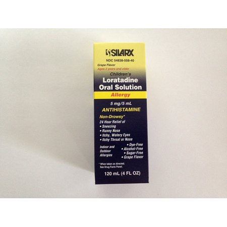 LORATADINE ORAL SOLUTION 5 MG/5ML GRAPE FLAVOR 4 OZ - SIL