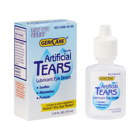 Artificial Tears Lubricant Eye Drops GeriCare 0.5oz