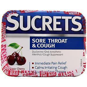 SUCRETS LOZ CHERRY 18 CT