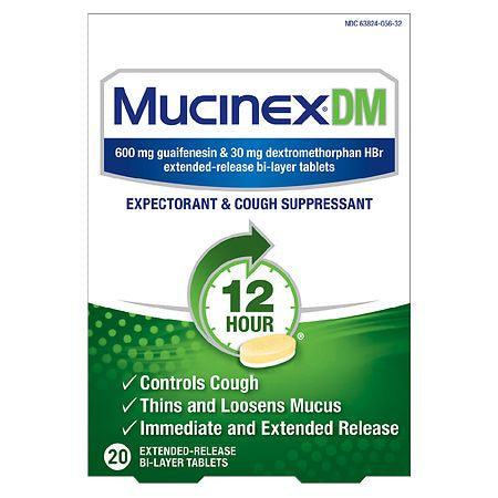 MUCINEX DM 12 HOURS 20 TABLETS