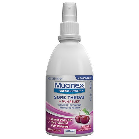 MUCINEX SORE THOAT + PAIN RELIEF 3.8 OZ