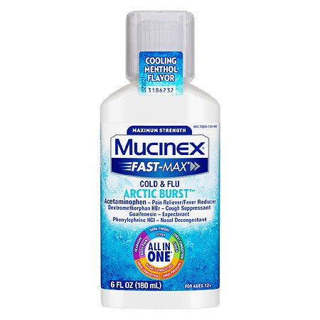 MUCINEX FAST-MAX COLD & FLU ARTIC BURST 6 OZ