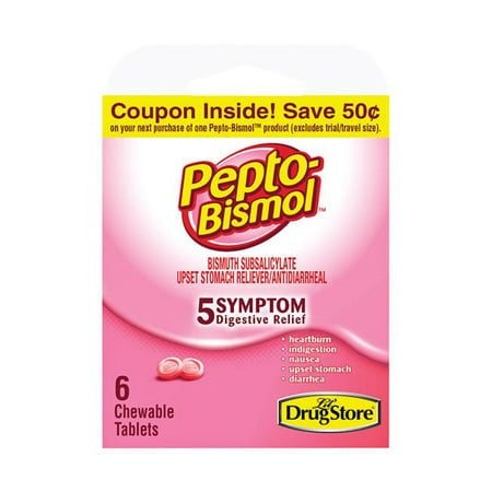 Pepto Bismol Upset Stomach Reliever - 6 Count