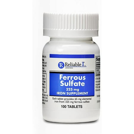 Ferrous Sulfate 325 mg 100 Tablets - Reliable 1