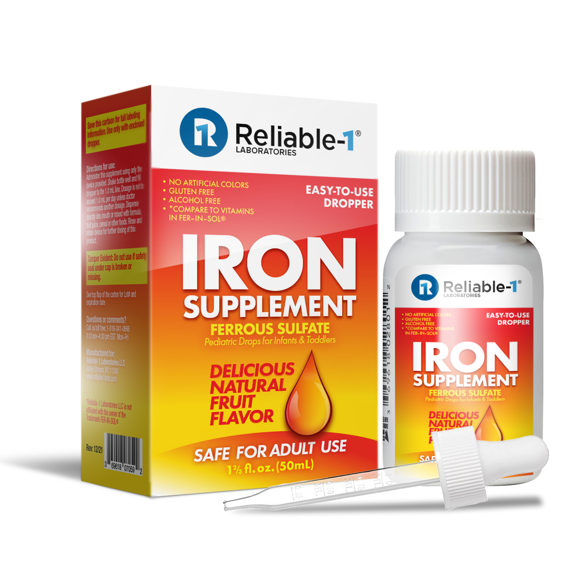 RELIABLE 1 IRON SUPPLEMENT DROPPER INFANTS & TODDLERS  1 2/3 OZ