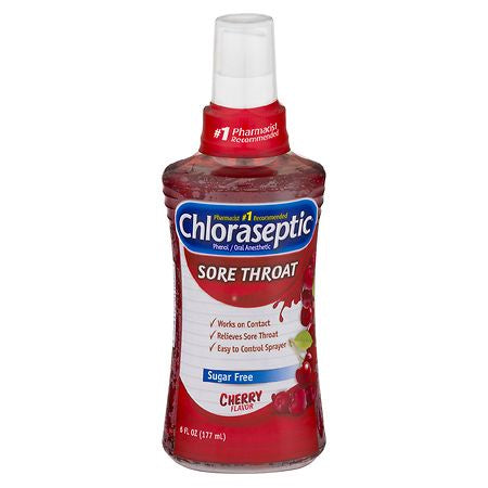 SORE THROAT FAST ACTING CHERRY 6 OZ - CHLORASEPTIC