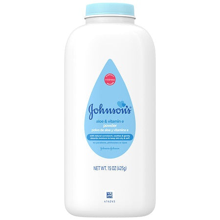 JOHNSON'S ALO & VITAMIN E POWDER 15 OZ