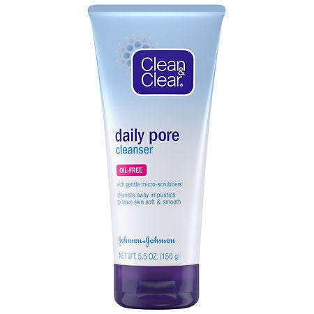 Clean & Clear Daily Pore Face Cleanser for Acne-Prone Skin, 5.5 oz