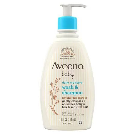 AVEENO BABY DAILY MOIS. WASH& SHAMPOO NATURAL OAT EXT. 12 OZ