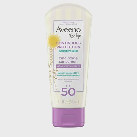 AVEENO BABY SENSITIVE SKIN SUNSCREEN SPF 50 3.0 OZ