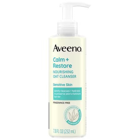 AVEENO CALM+ RESTORE NOURISHING OAT CLEANSER SENSITIVE SKIN 7.8 OZ