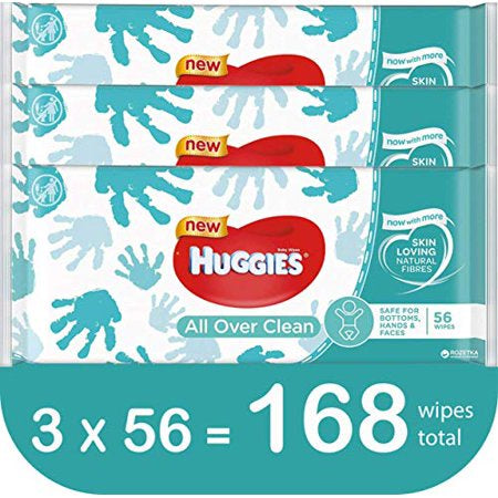 HUGGIES BABY  ALL OVER CLEAN 56 WIPES