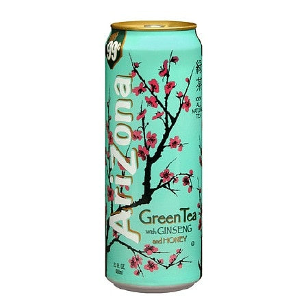 ARIZONA GREEN TEA WITH GINSENG AND HONEY 23 OZ CAN