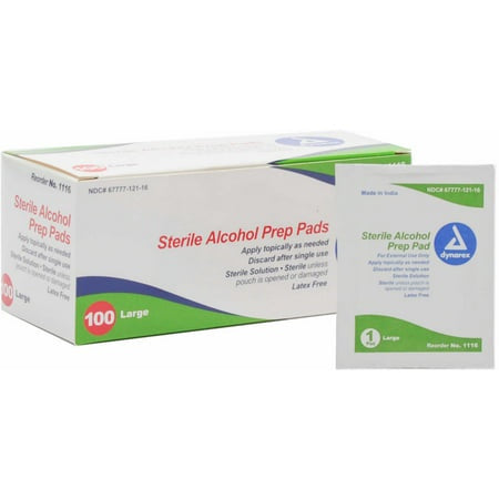 ALCOHOL PREP PADS LRG STE