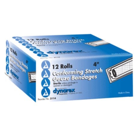 CONFORMING STRETCH GAUZE NADAGES 4X4.1 YD 12 ROLLS