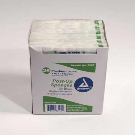 POST- OP SPONGES NON WOVEN 4" X 4" 1CT