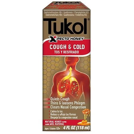 TUKOL XPECTO HONEY COUGH & COLD 4 OZ