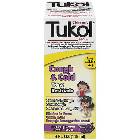 TUKOL CHILDREN'S COUGH & COLD GRAPE FLAV 4 OZ