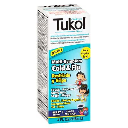 TUKOL MULTI-SYMPTOM COLD & FLU BERRY FLAV 4 OZ