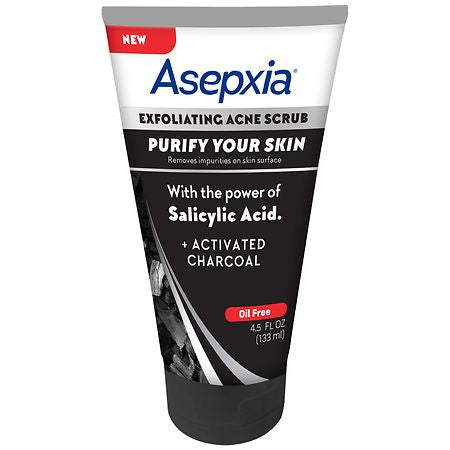 Asepxia + Activated Charcoal Exfoliating Acne Scrub 4.5 oz