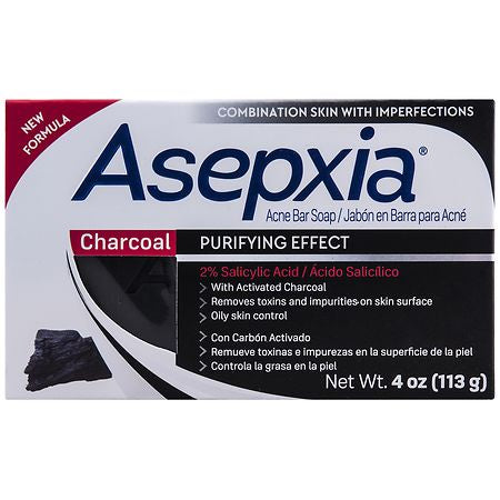 Asepxia Charcoal Purifying Effect Acne Bar Soap, 4 oz