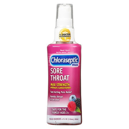 CLORASEPTIC MAX SORE THROAT WILD BERRIES 4 OZ