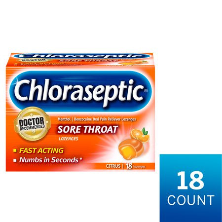 CHLORASEPTIC 18 CITRUS LOZENGES