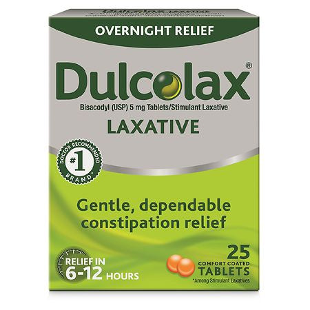 DULCOLAX BISACODYL 5 MG TABLET - 25 CT