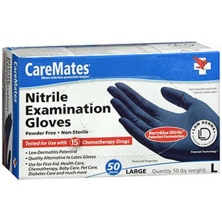 CareMates Nitrile Gloves 50 units Large