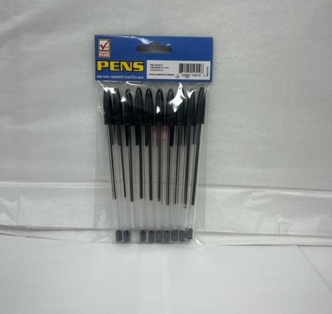 CHECK PLUS BALL PEN BLACK 10 COUNT